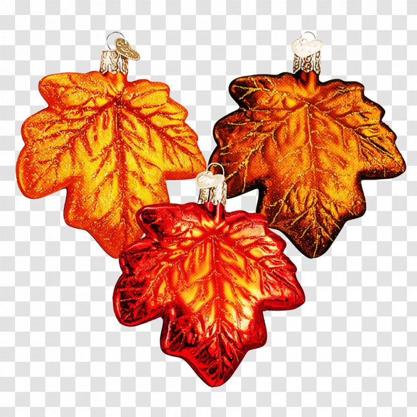 Maple Leaf - Orange - Perennial Plant Ornament Transparent PNG