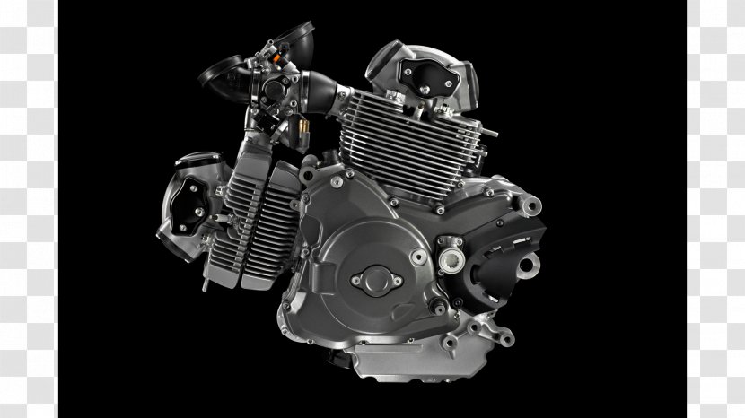 Engine Ducati Monster 796 Motorcycle - Black And White Transparent PNG