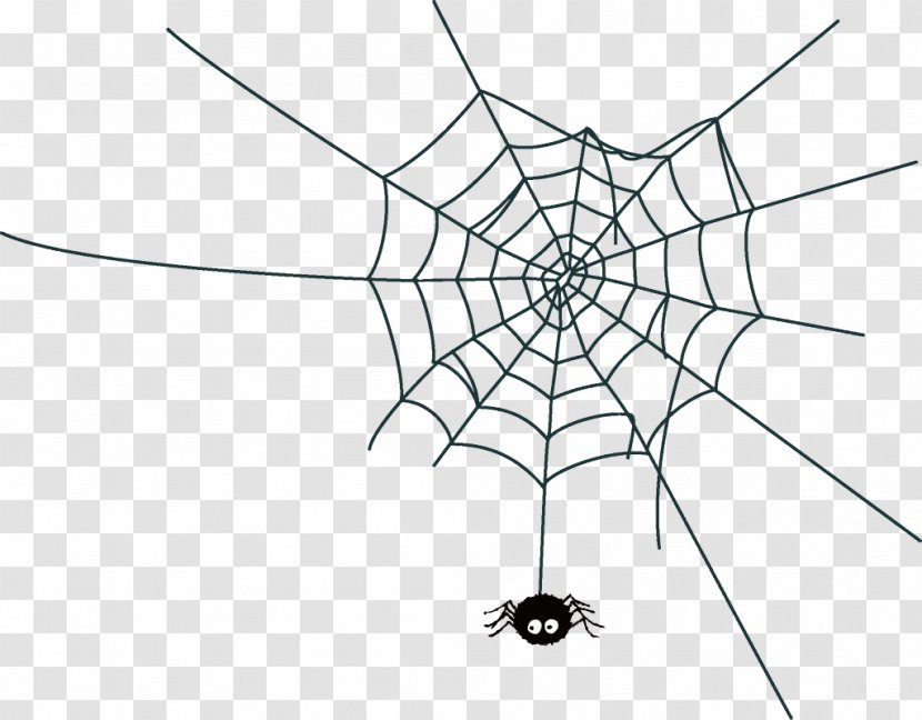 Spider Web Halloween - Net Line Art Transparent PNG