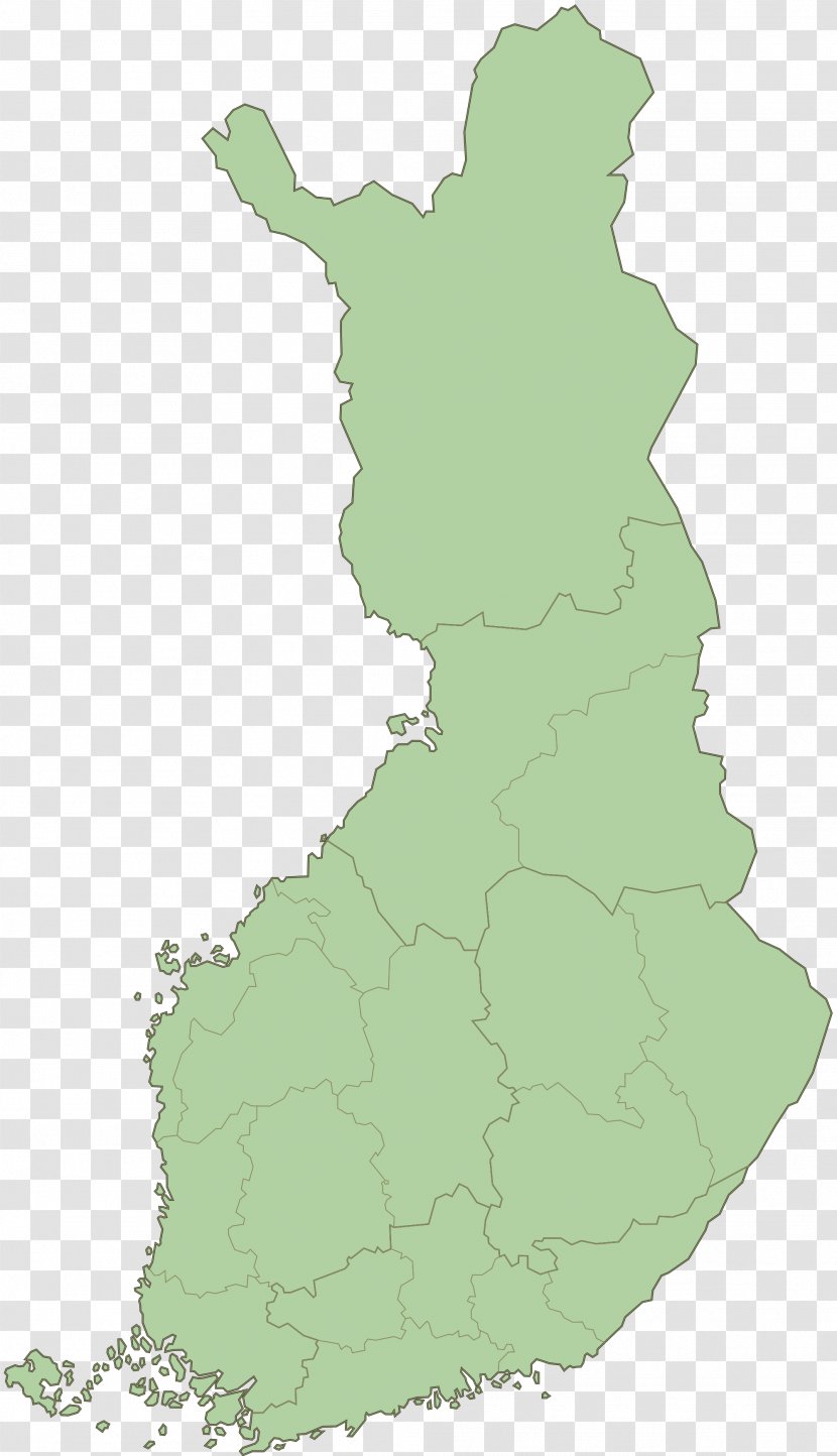 Sub-regions Of Finland Map Clip Art - FINLAND Transparent PNG
