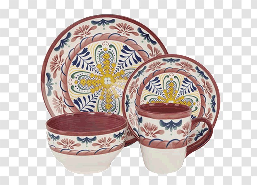 Pottery Porcelain Saucer Plate Tableware - Dishes Set Transparent PNG