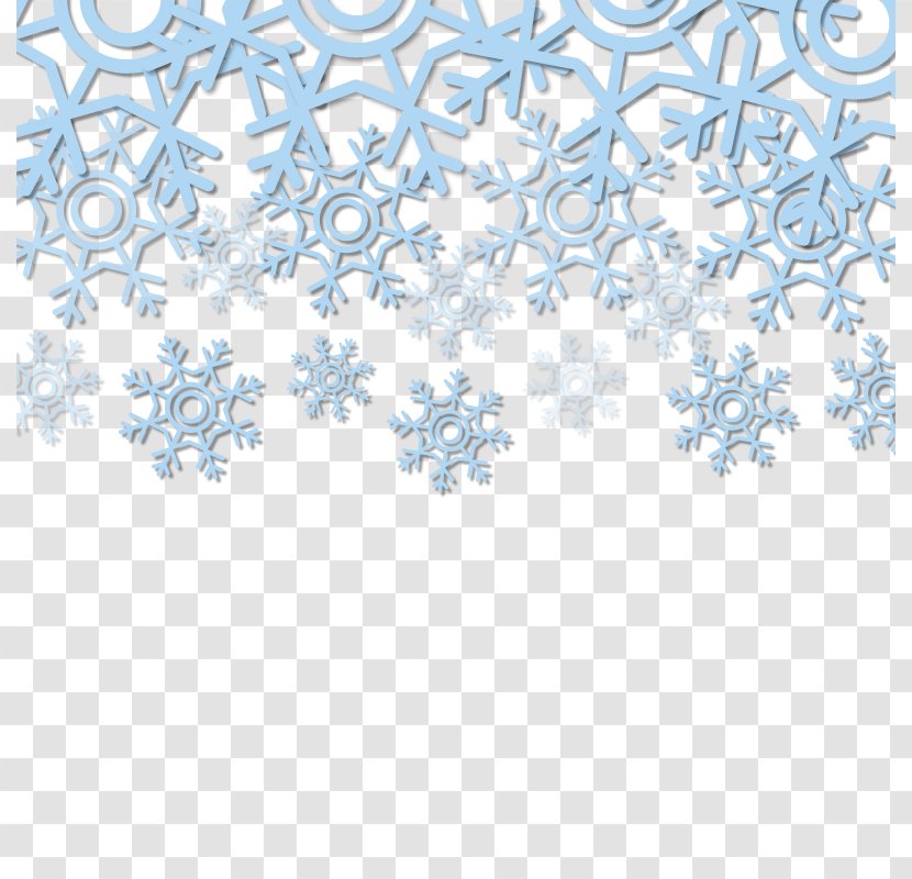 Blue Snowflake - Decorative Background Vector Material Transparent PNG