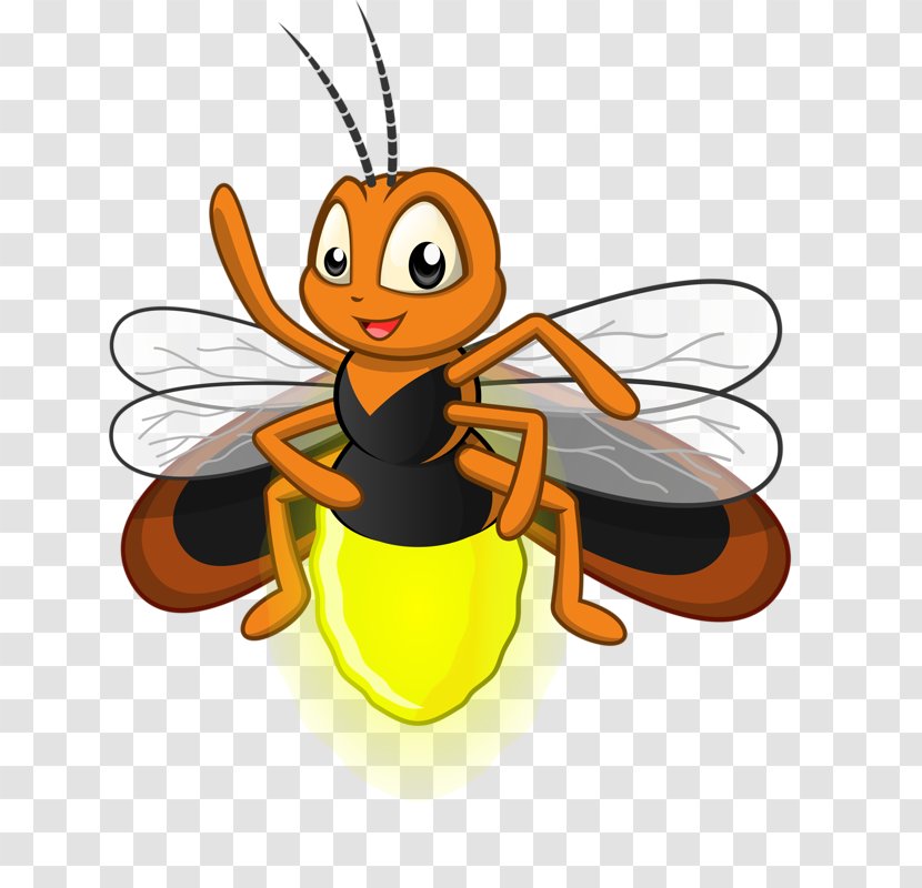 Cartoon Firefly Royalty-free Illustration - Bee - Cute Little Transparent PNG