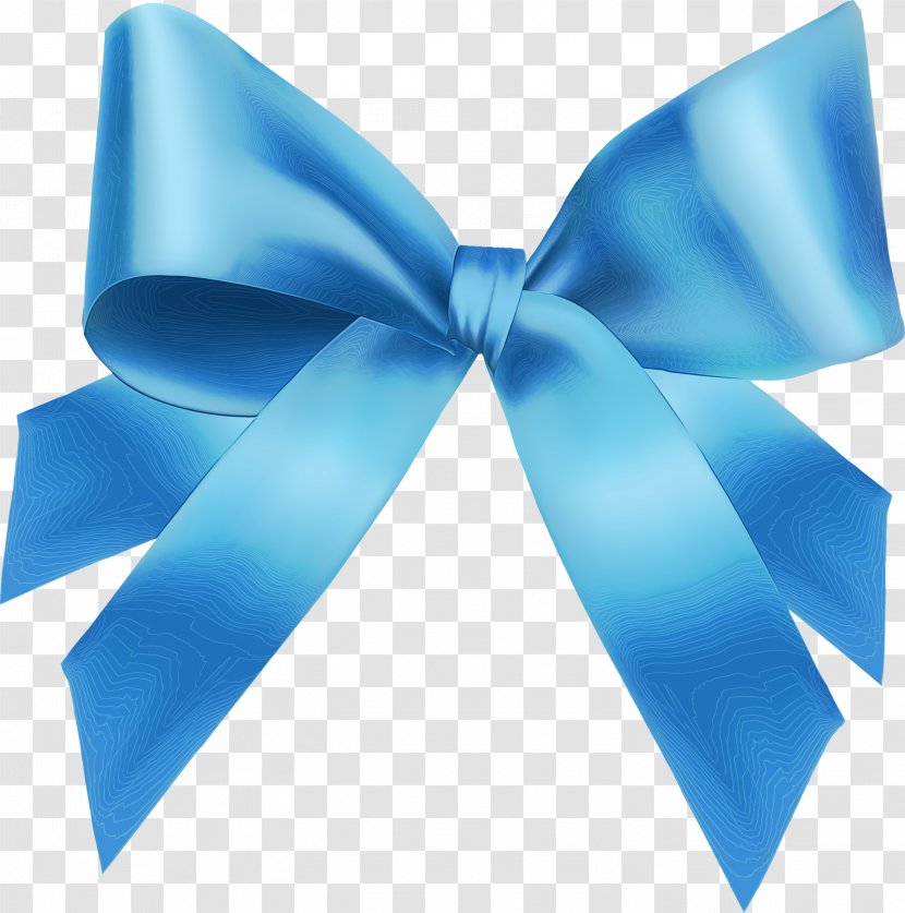 Ribbon Bow - Azure - Hair Tie Transparent PNG
