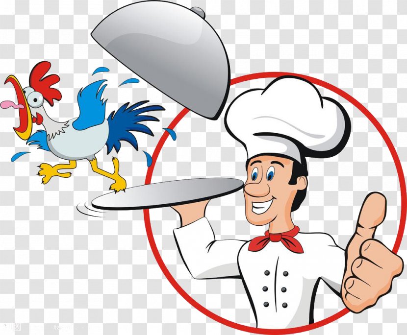 Chicken Chef Cook Illustration - Silhouette Transparent PNG