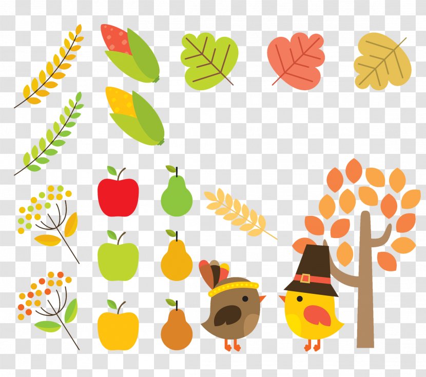 Thanksgiving Party Icon - Flat Design - Autumn Harvest Collection Element Transparent PNG