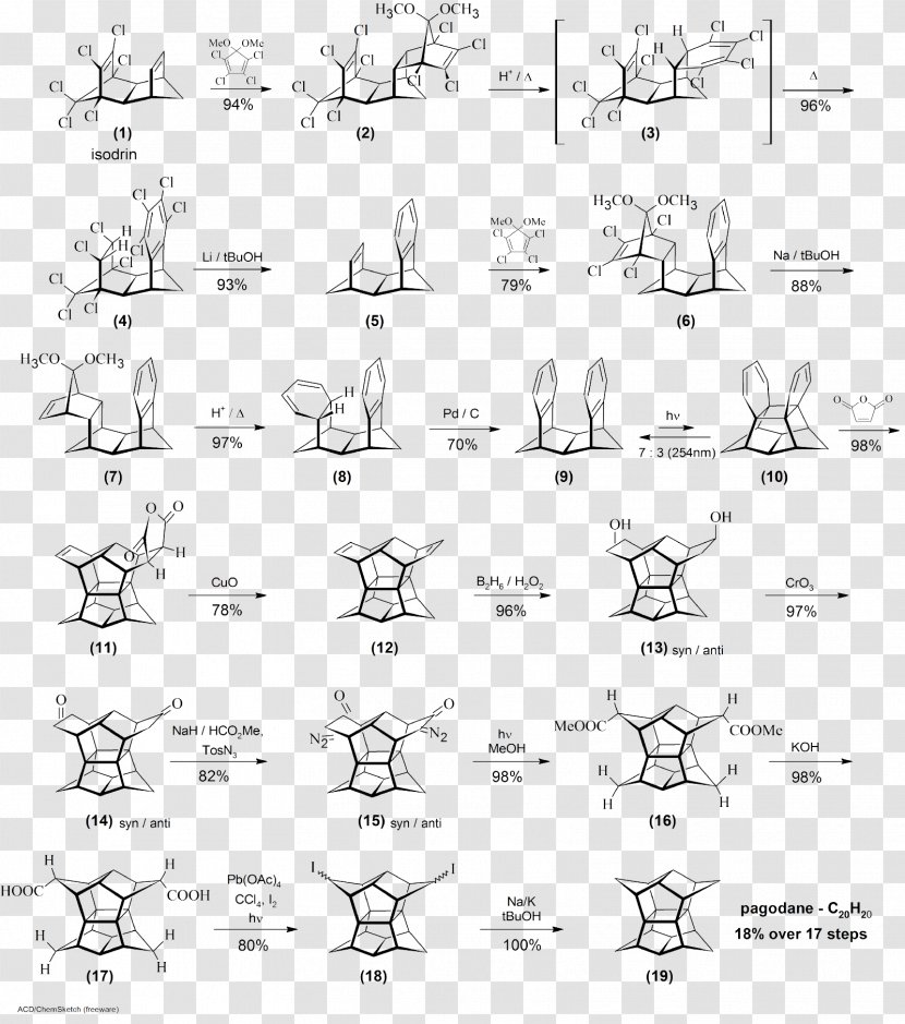 Pagodane Dodecahedrane Chemical Compound Organic Molecule - Cartoon - Frame Transparent PNG