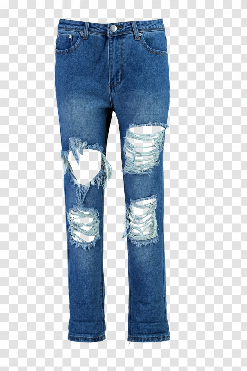 Mom Jeans Denim Low-rise Pants United Kingdom - Boohoocom - Ripped Transparent PNG