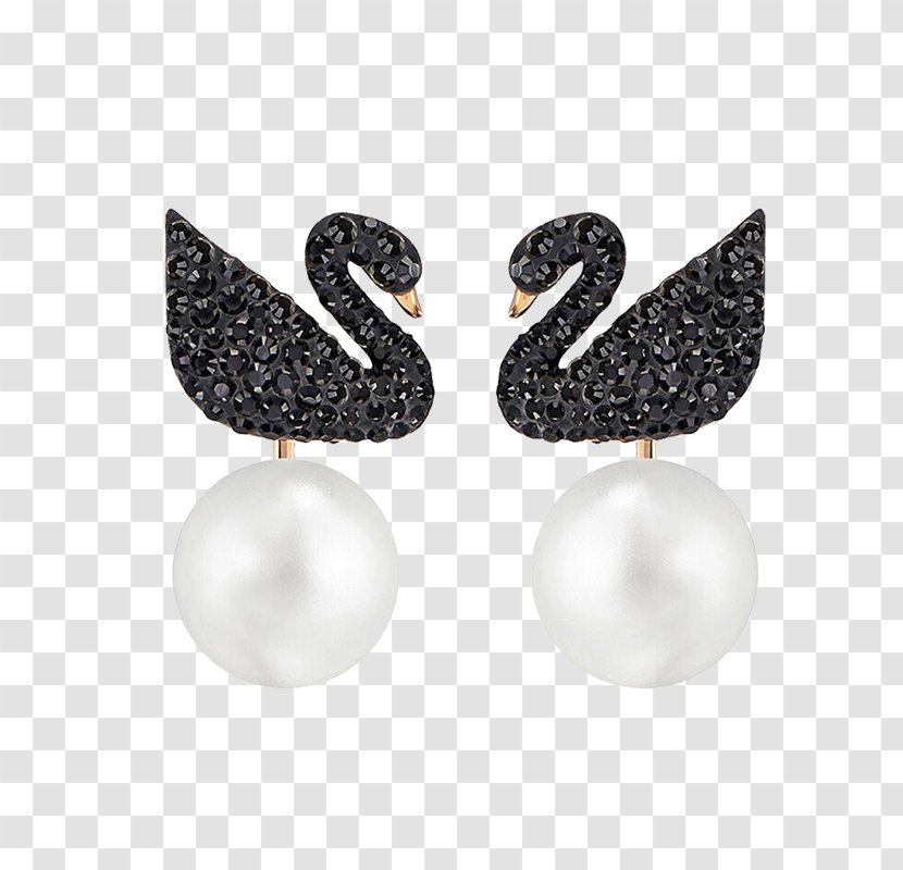 Earring Cygnini Swarovski AG Jewellery - Black Swan Earrings Transparent PNG