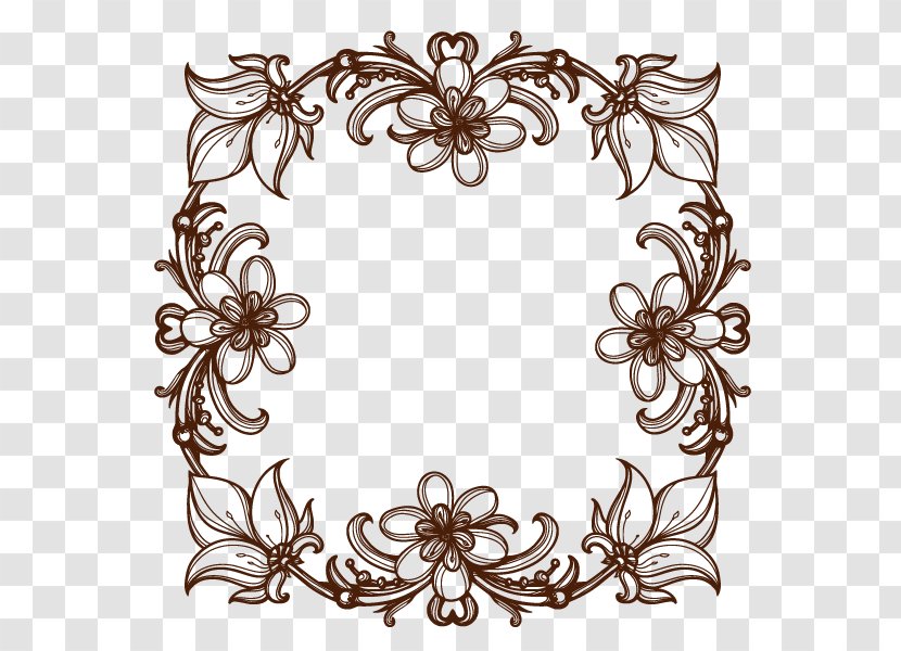 Decorative Arts Ornament Drawing Royalty-free - Floral Design - Continental Border Transparent PNG
