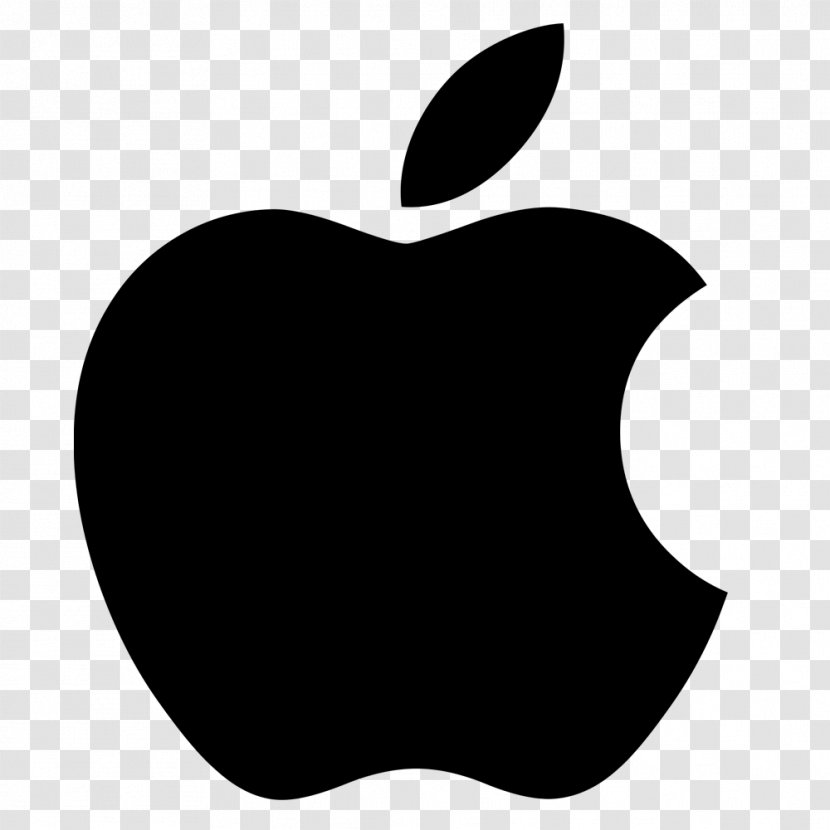 Apple Logo - Heart - Monochrome Transparent PNG