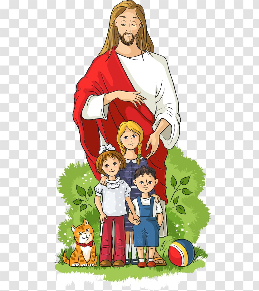 Child Royalty-free Illustration - Friendship - Vector Children And Jesus Transparent PNG