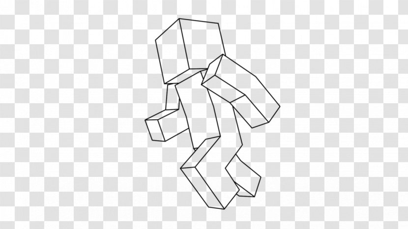 Minecraft Drawing /m/02csf Line Art Shoe - Clothing - Medical Template Transparent PNG