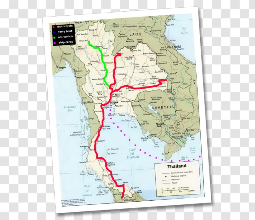 Atlas Thailand Map - Area - Tour Transparent PNG