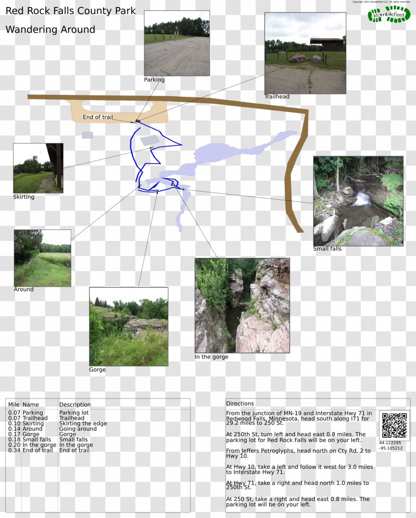 Red Rock Dells Trail Map - Park Transparent PNG