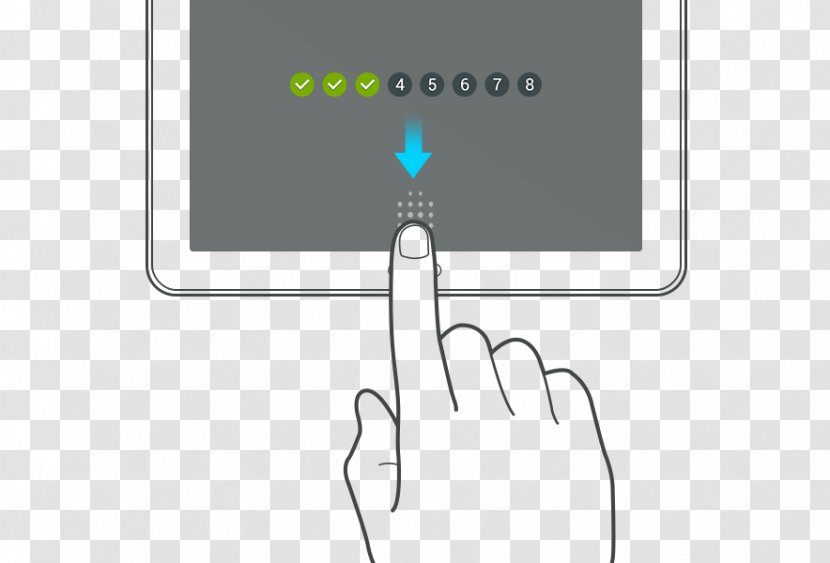 Samsung Galaxy Tab 4 10.1 S 10.5 Fingerprint S5 - Finger - Help Save Energy Transparent PNG
