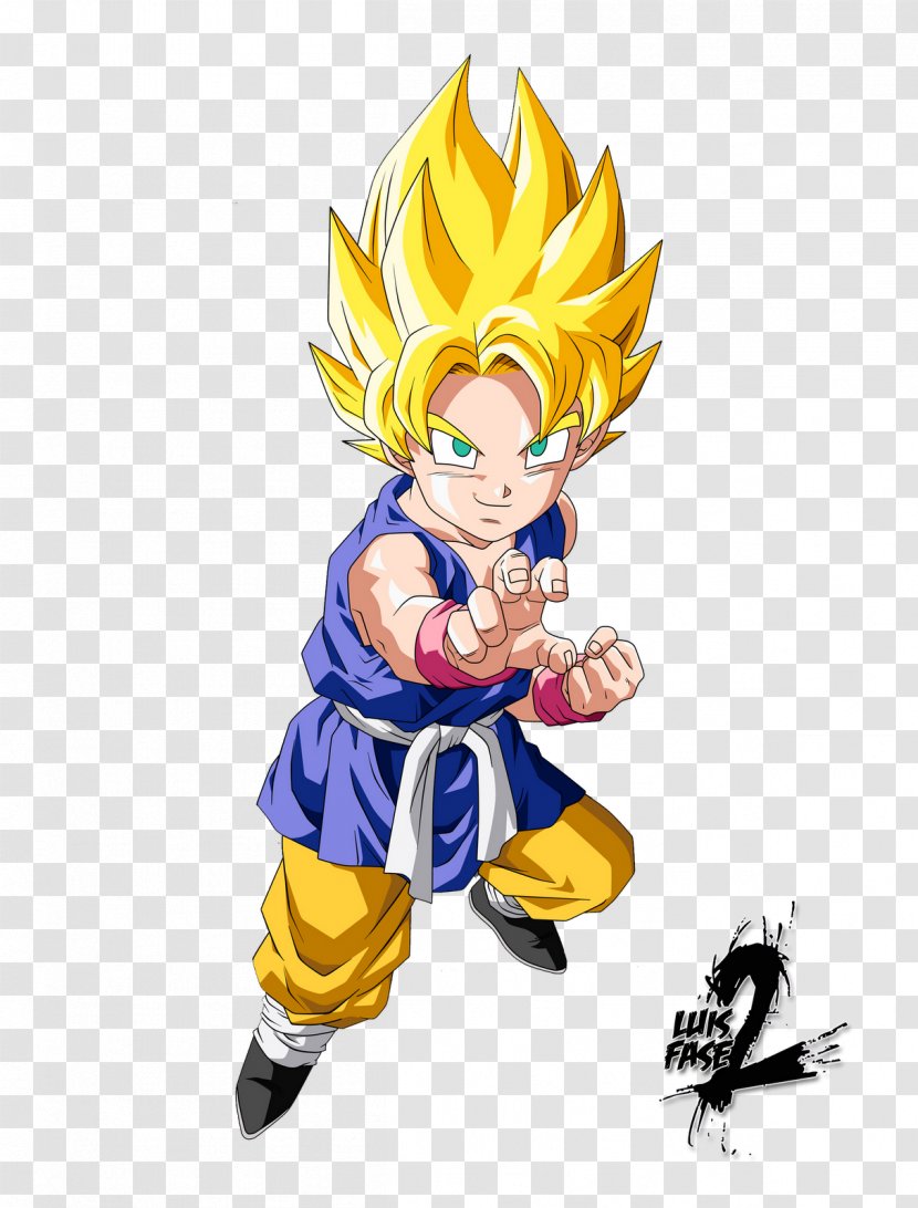 Goku Gohan Uub Vegeta Super Saiyan - Watercolor Transparent PNG