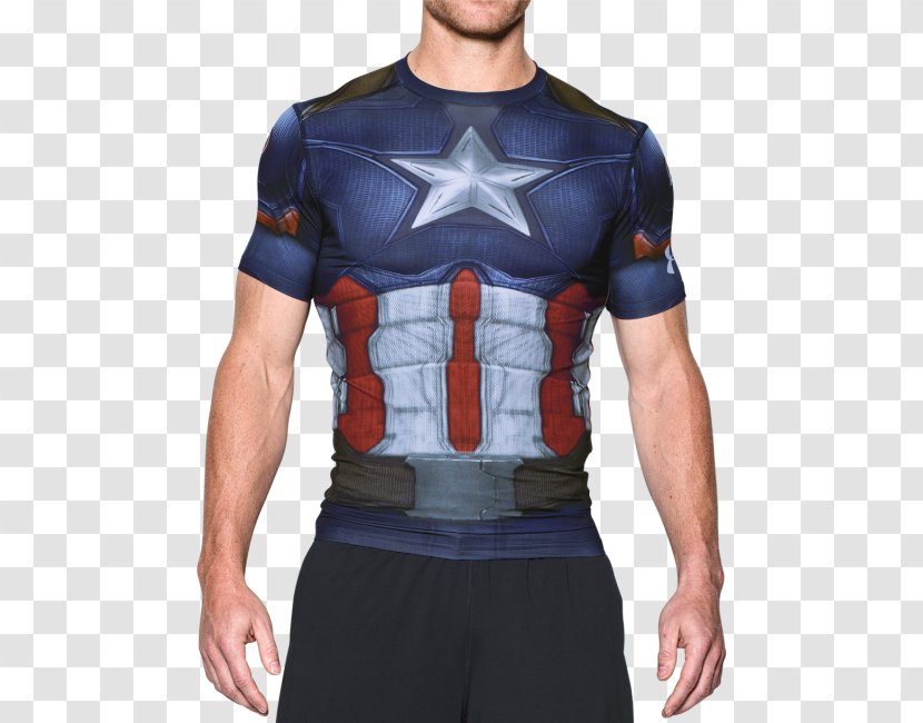 Captain America T-shirt Hulk Under Armour Spider-Man - Top Transparent PNG