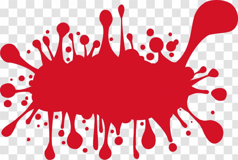 Graffiti Color Paint - Heart - Red Ink Jet Transparent PNG