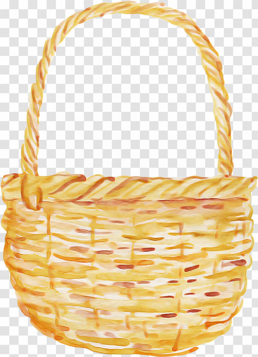 Basket Storage Basket Yellow Wicker Shoulder Bag Transparent PNG