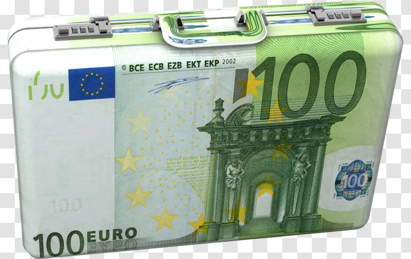 100 Euro Note Banknotes Currency - United States Dollar - Bill Box Transparent PNG