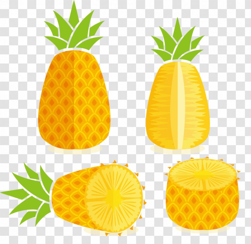 Pineapple Juice Tropical Fruit Clip Art - Natural Foods - Vector Transparent PNG