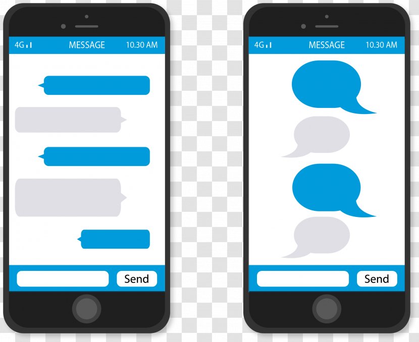 Smartphone Feature Phone SMS Message Text Messaging - Vector Mobile Transparent PNG