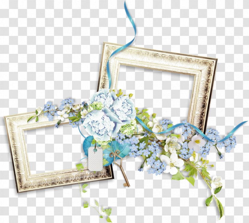 Picture Frames Flower Floral Design Photography Lilac - Blue Transparent PNG