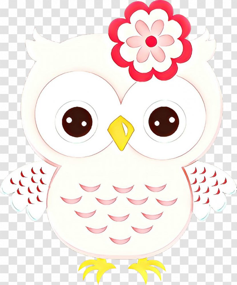 White Owl Pink Bird Of Prey - Smile Transparent PNG