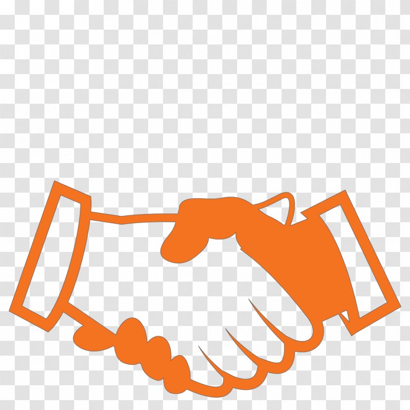 Orange - Handshake Logo Transparent PNG