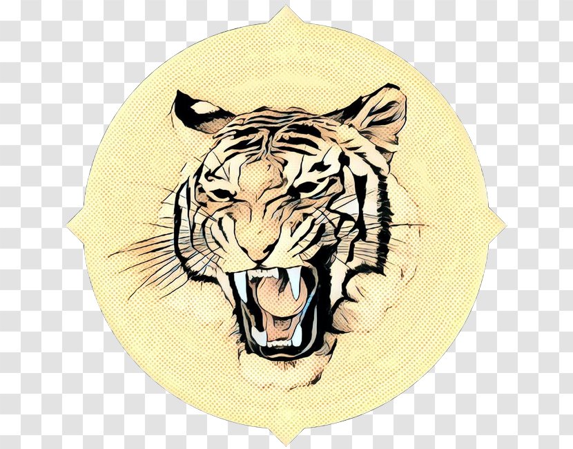 Lion Cartoon - Bengal Tiger - Whiskers Wild Cat Transparent PNG