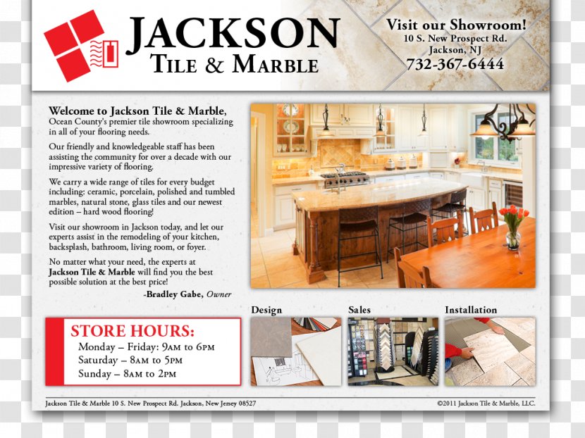 Advertising Jackson Tile & Marble LLC Floor - Design Transparent PNG