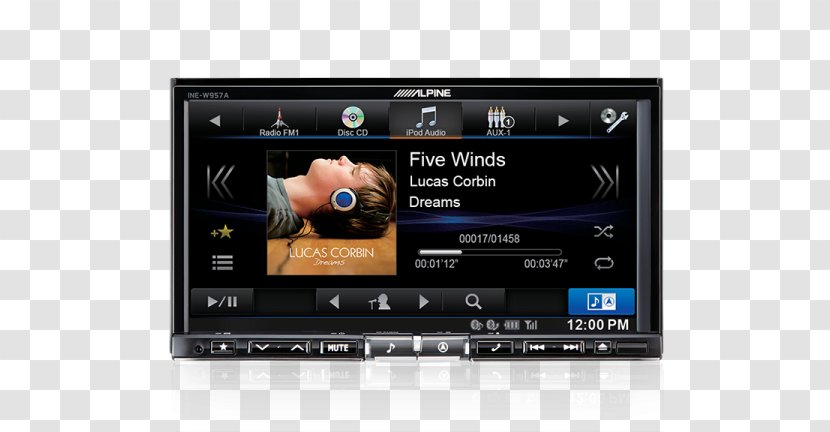Car GPS Navigation Systems Alpine Electronics Radio Receiver Automotive System - Technology - Gps Transparent PNG