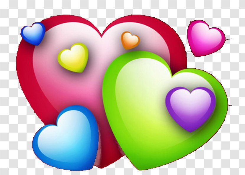 Rainbow Color Heart Red - Frame Transparent PNG