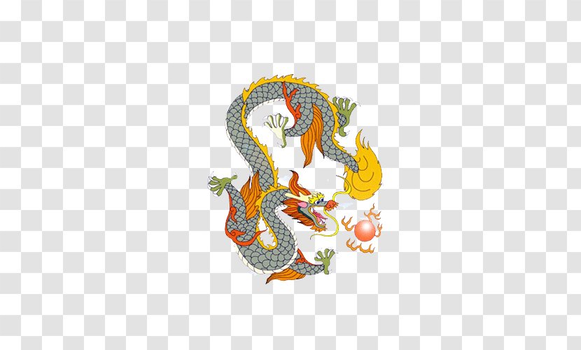 Lion Dance Cartoon Dragon Chinese - Fictional Character - Hand-painted Transparent PNG