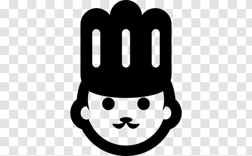 Chef Cook Smiley Clip Art - Black And White Transparent PNG