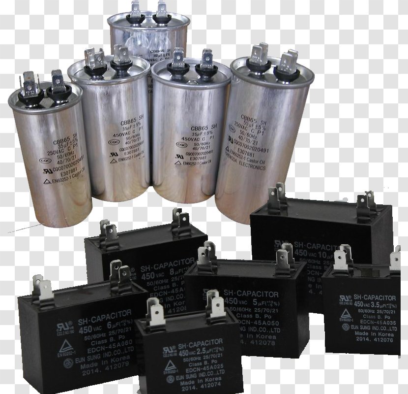 Motor Capacitor Electric Power Air Conditioning Electronics - Conditioner Transparent PNG
