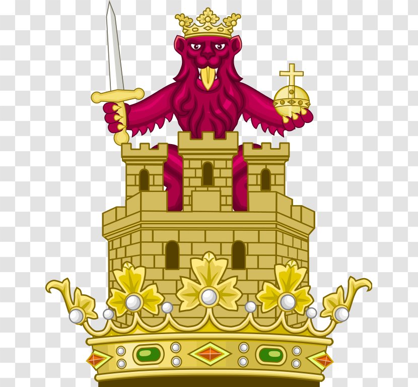 Crown Of Castile Kingdom Crest Coat Arms - Heraldry - Flower Transparent PNG