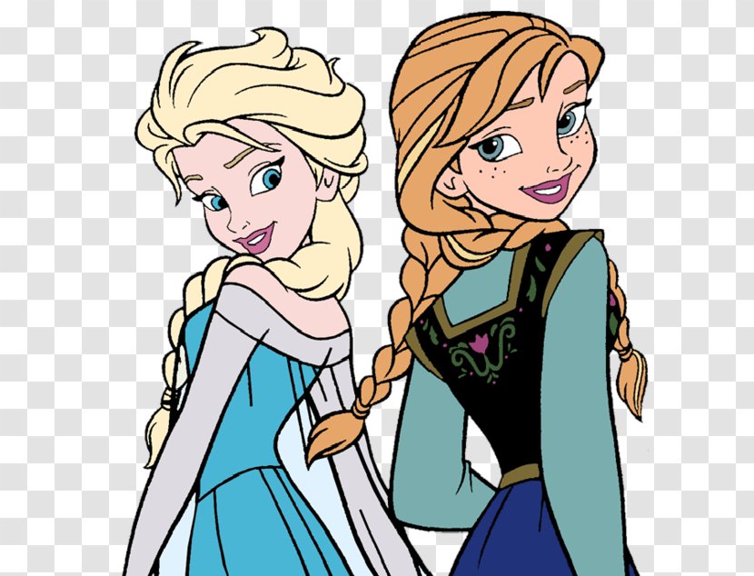 Elsa Kristoff Colouring Pages Anna Olaf - Silhouette Transparent PNG
