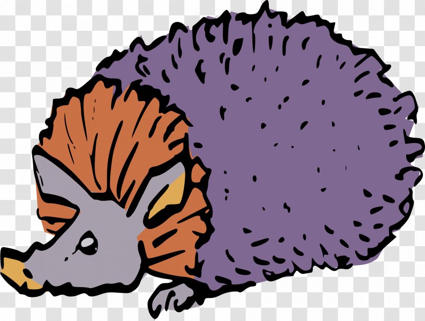 Hedgehog Mammal Purple Cartoon Animal Transparent PNG