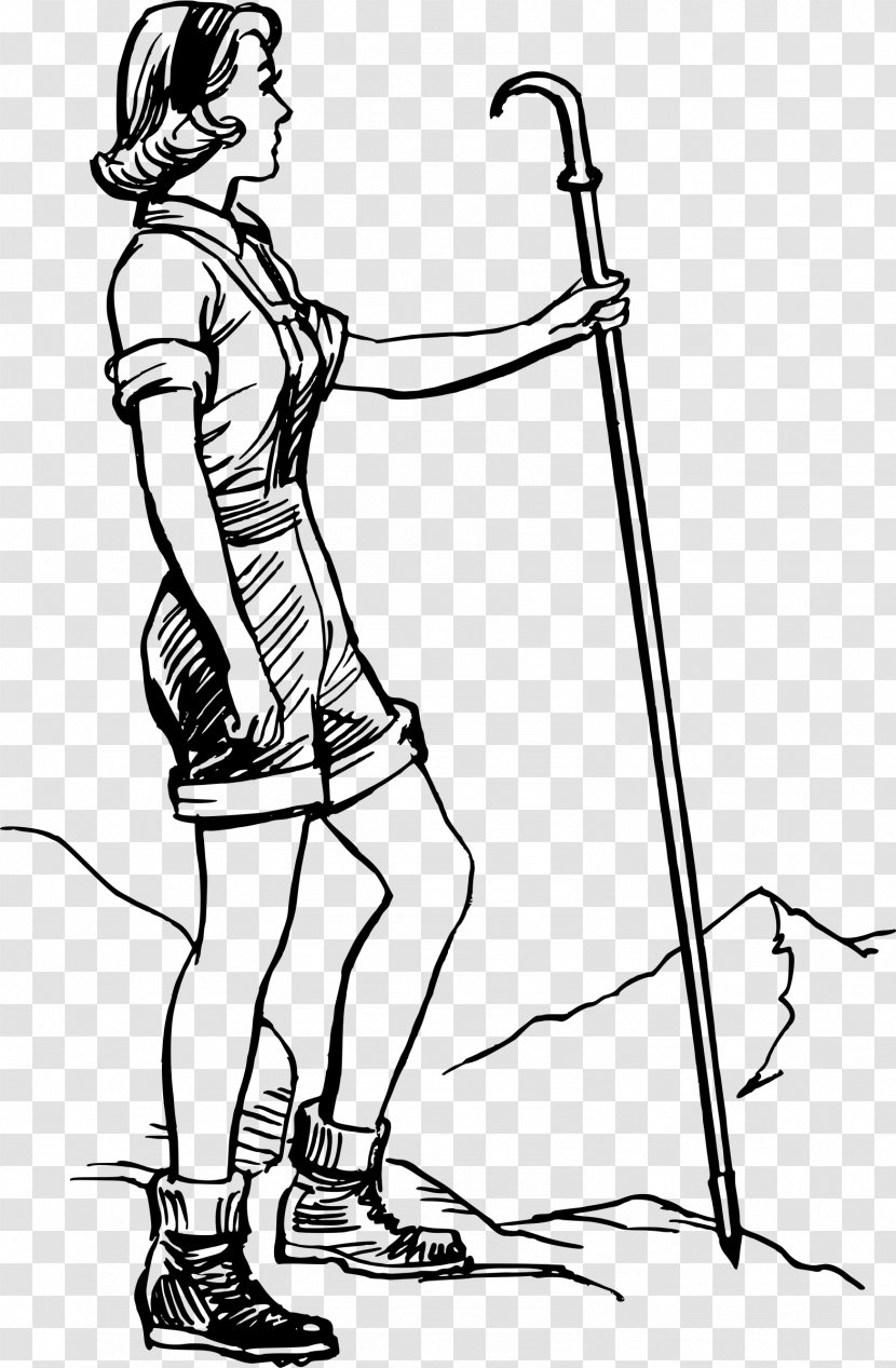Hiking Drawing Woman Clip Art Transparent PNG
