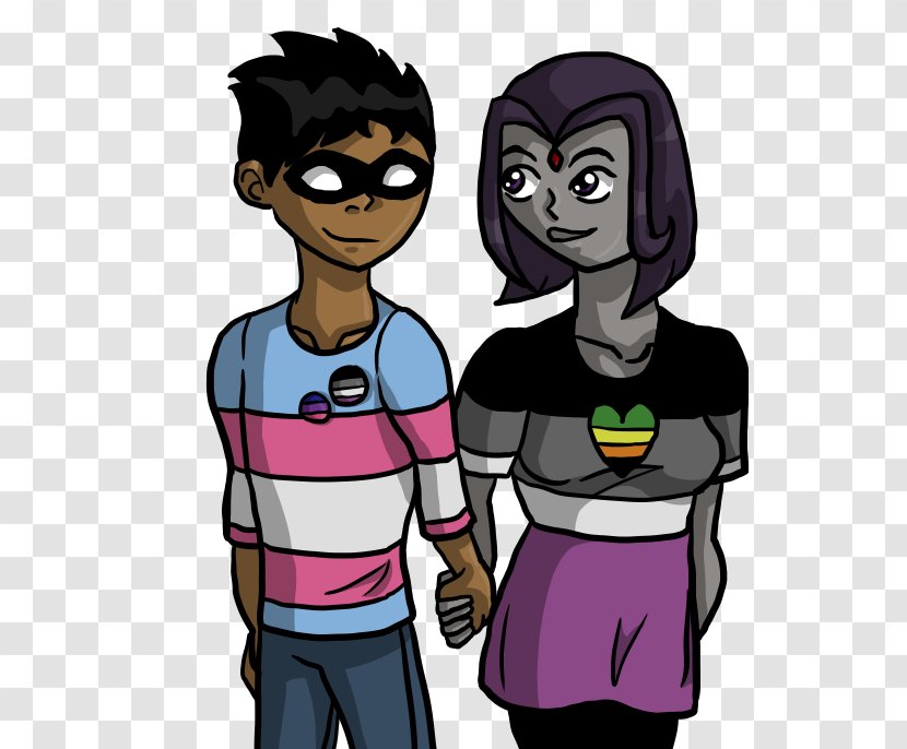 Dick Grayson Raven Teen Titans Transgender Queer - Silhouette Transparent PNG