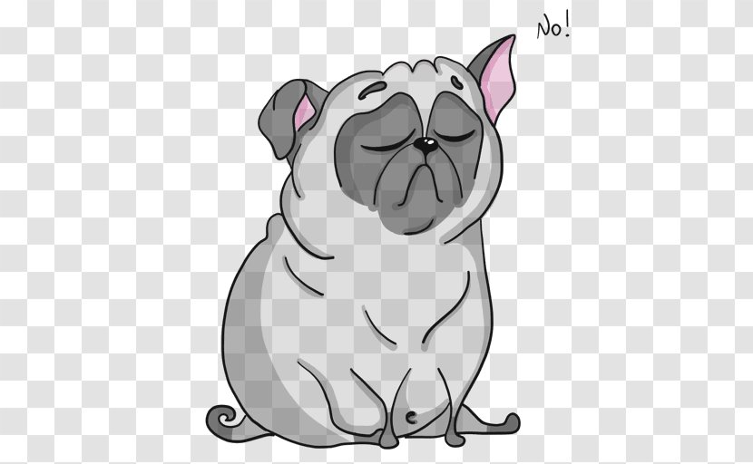 Pug Puppy Dog Breed Bulldog Sticker - Telegram Transparent PNG