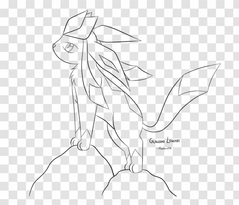 Glaceon Coloring Book Line Art Eevee Drawing - Heart - Pokemon Transparent PNG
