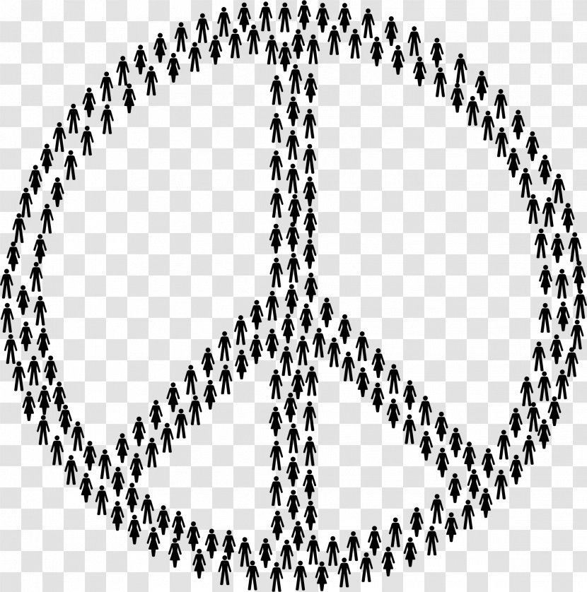 Peace Symbols - Black And White - Virgo Transparent PNG