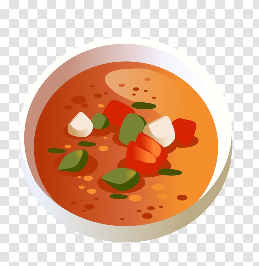 Breakfast Congee Tomato Soup Gazpacho - Cuisine - Vector Transparent PNG