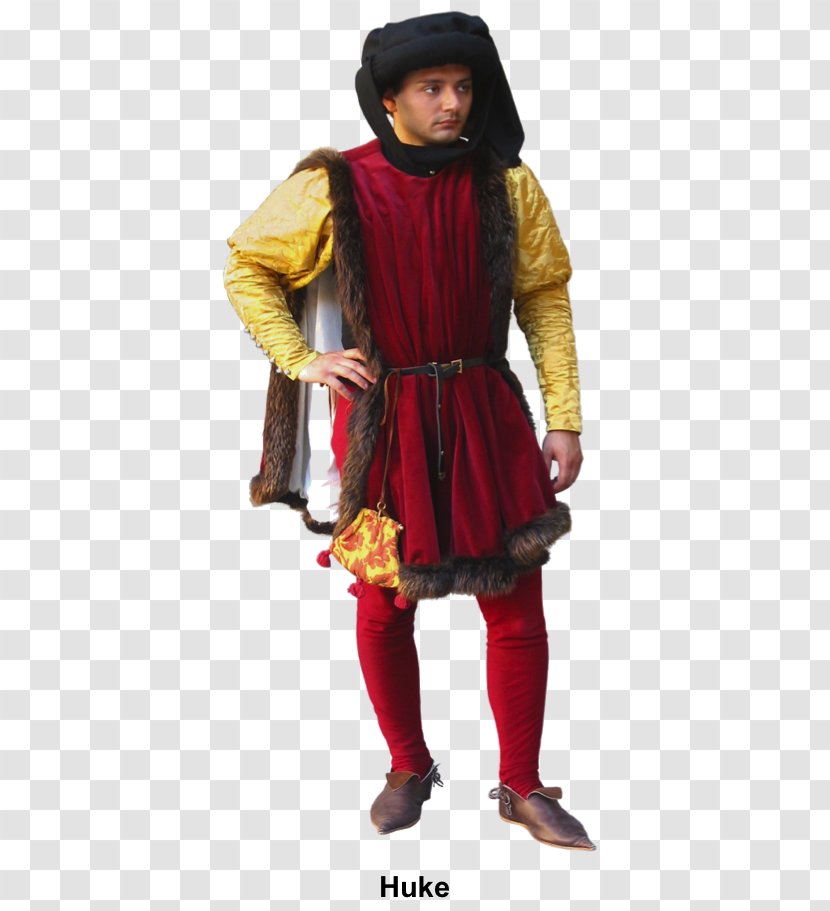 Early Middle Ages English Medieval Clothing Nobility 14th Century - Shaved Undercut Long Hair Man Transparent PNG