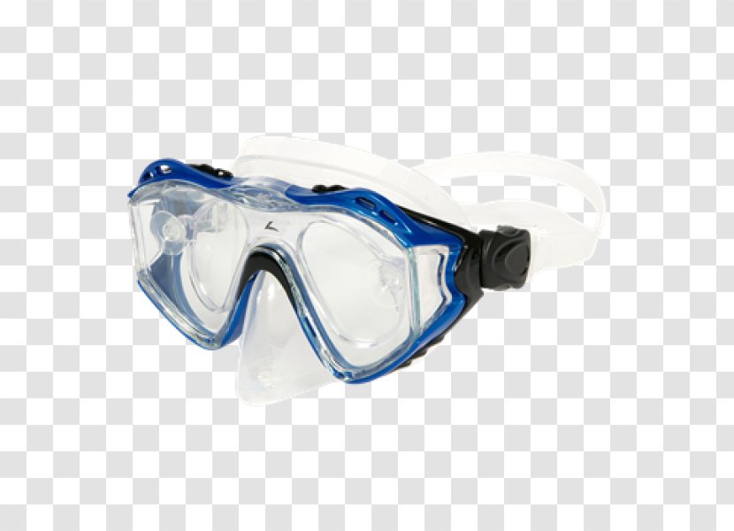 Diving & Snorkeling Masks Goggles Underwater - Sport - Blue Color Lense Flare With Colorfull Lines Transparent PNG
