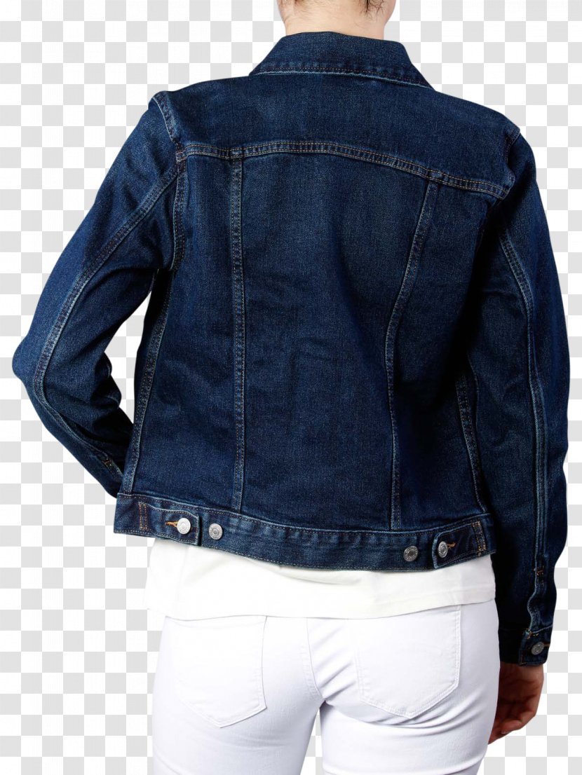 Leather Jacket Sleeve Jeans Cobalt Blue - Life Preserver Transparent PNG