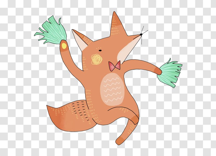 Cat Red Fox Illustration - Cartoon Transparent PNG